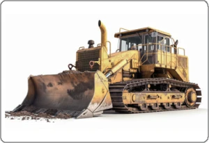 Alat berat di lokasi konstruksi